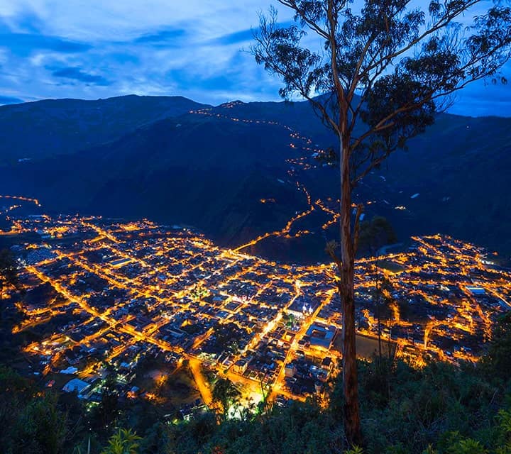 Banos Town in Quito, Ecuador