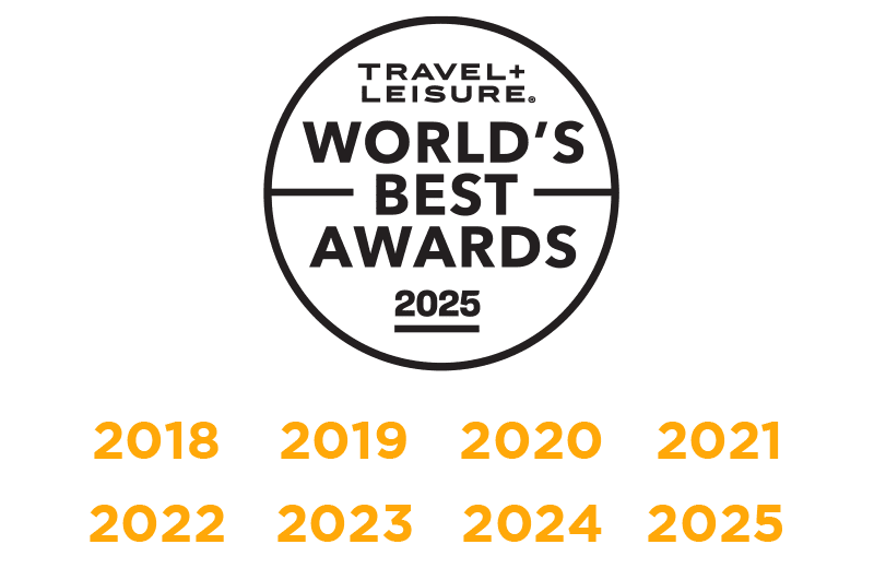 Travel+Leisure World's Best Awards 2025 Travel+Leisure World's Best Awards 8 Years in a Row