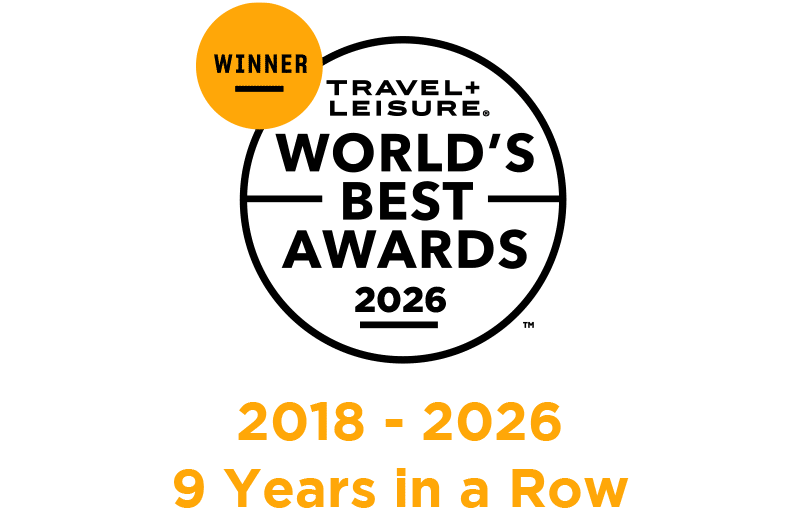 Travel+Leisure World's Best Awards 2026 Travel+Leisure World's Best Awards 9 Years in a Row